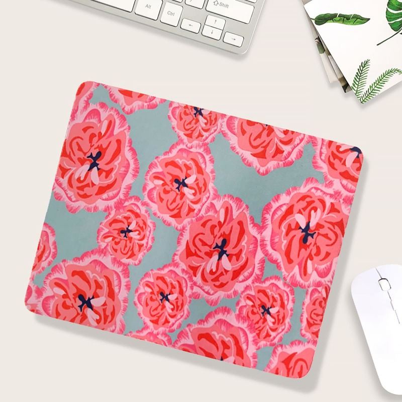 

Rose Pattern Mouse Pad, Multicolor