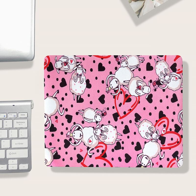 

Cute Sheep Print Mouse Pad, Multicolor