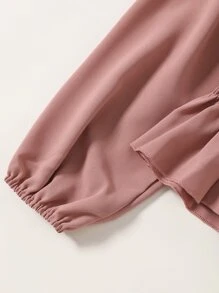 Trelyra Blusa con volantes fruncidos y bajo con volantes, parte superior de manga tres cuartos