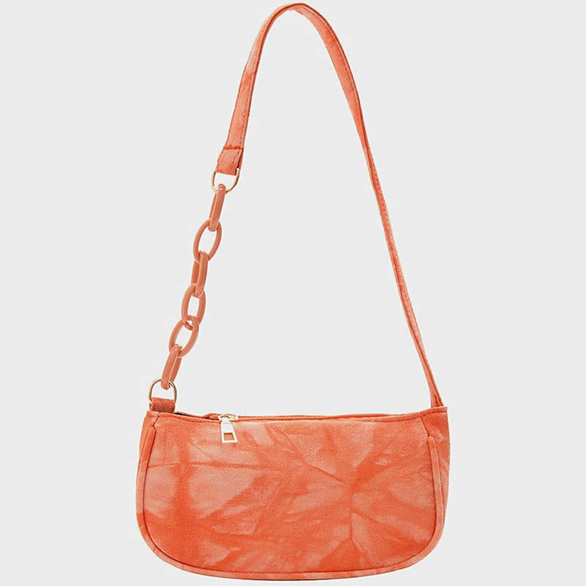 Tie Dye Baguette Bag, Orange