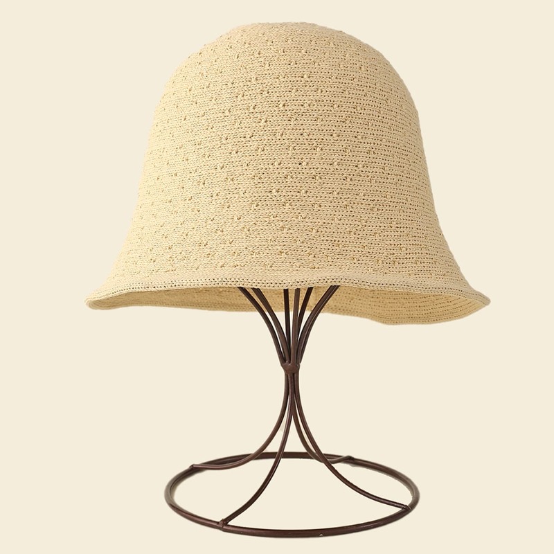 

Solid Knit Bucket Hat, Apricot