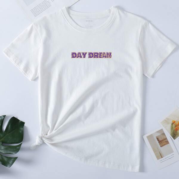 

Letter Graphic Short Sleeve Tee, White