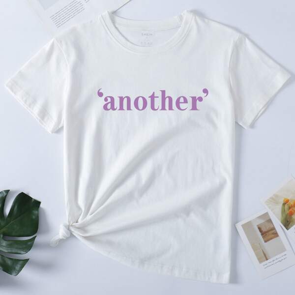 

Letter Graphic Short Sleeve Tee, White