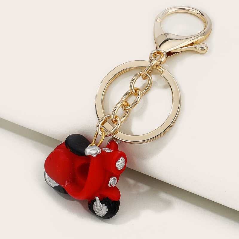 

1pc Motorcycle Bag Charm, Red