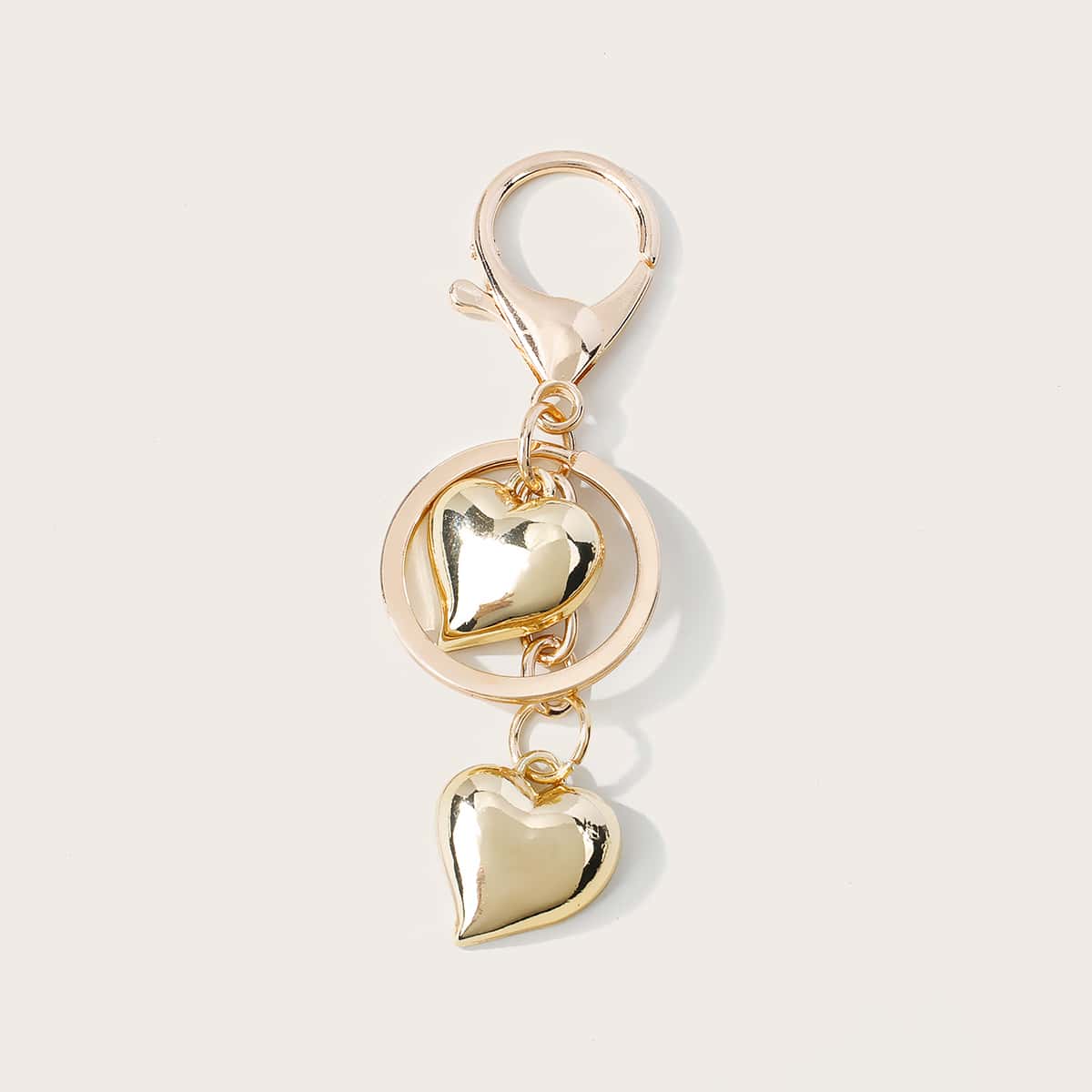 

1pc Heart Bag Charm, Gold