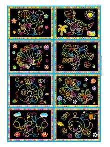 5入組隨機國際象棋紙 - 彩色 - 查看 3