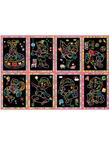 5入組隨機國際象棋紙 - 彩色 - 查看 4