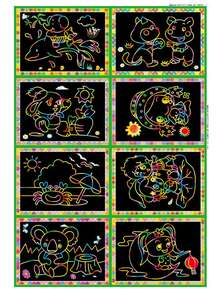 5入組隨機國際象棋紙 - 彩色 - 查看 5