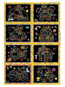 5入組隨機國際象棋紙 - 彩色 - 查看 7