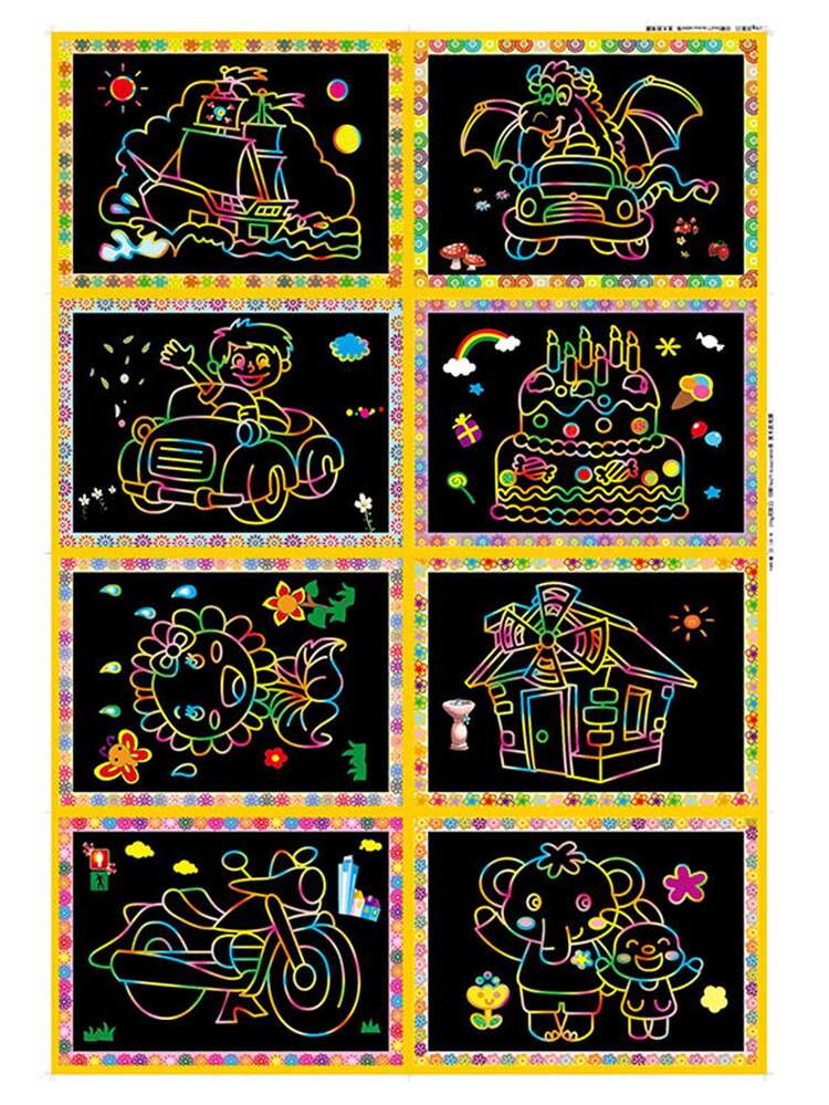 5入組隨機國際象棋紙 - 彩色 - 查看 7