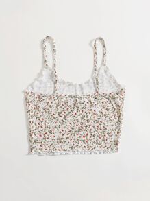 SHEIN Qutie 小碎花木耳邊吊帶上衣