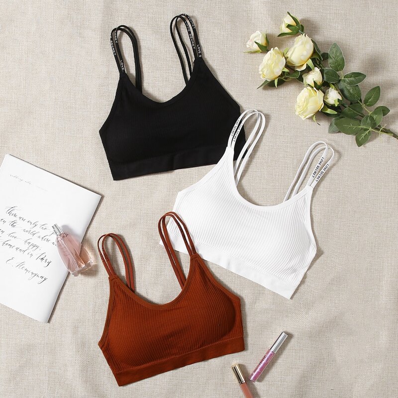 

3pack Simple Bralette Set, Multicolor