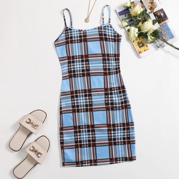

Plaid Bodycon Dress, Multicolor