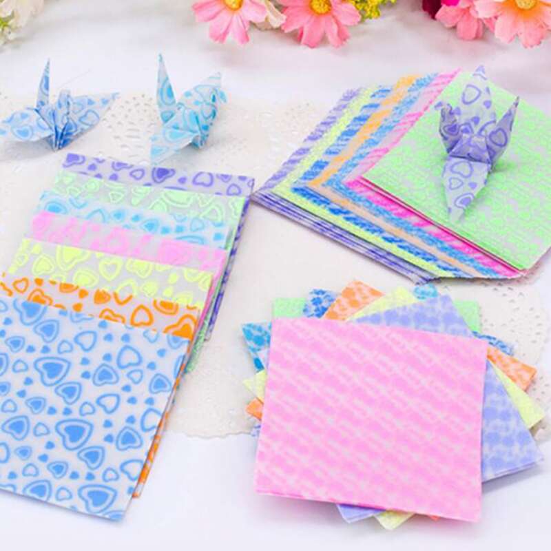 

50pcs Random Mixed Pattern Origami Paper, Multicolor