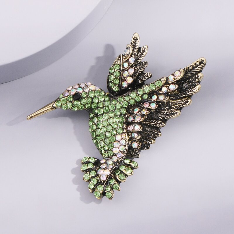 

Rhinestone Animal Decor Brooch, Green