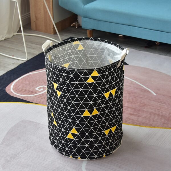 

Geometric Pattern Storage Basket, Black