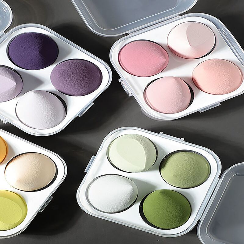 

4pcs Random Makeup Sponge With Box, Multicolor