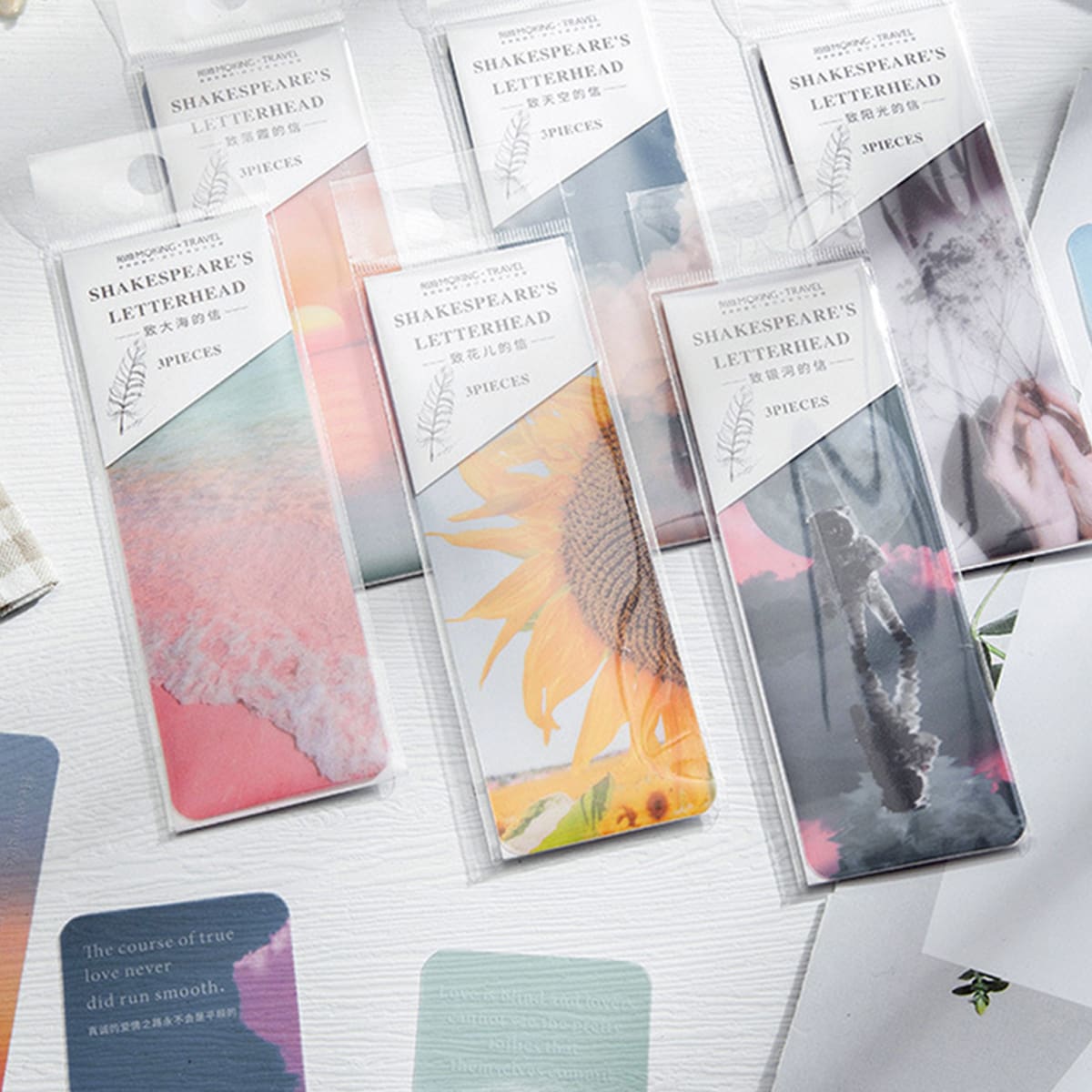 

3pcs Mixed Pattern Random Bookmark, Multicolor
