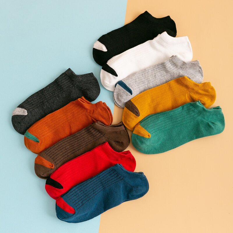

Guys 10pairs Simple Ankle Socks, Multicolor