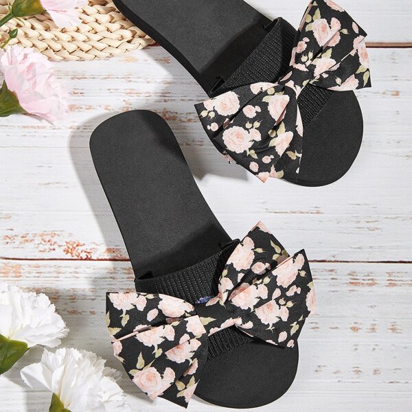 

Floral Bow Decor Slides, Multicolor