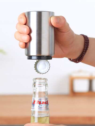 1 pieza/3 piezas/5 piezas Abridor de botellas de cerveza automático de acero inoxidable, regalo para el padre