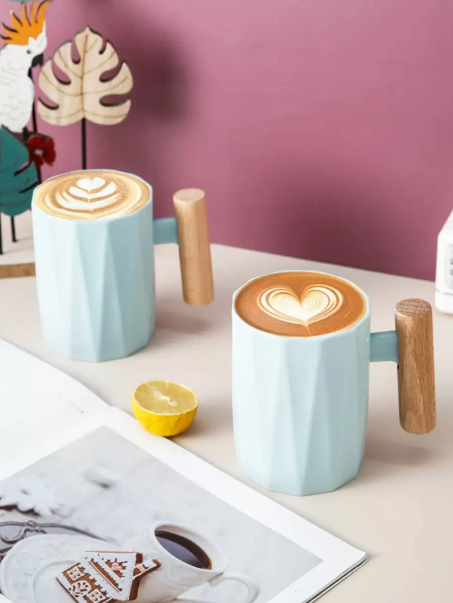 1个带木柄的水杯 回到学校 - 淺藍色 - 查看 1