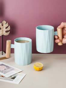 1个带木柄的水杯 回到学校 - 淺藍色 - 查看 4