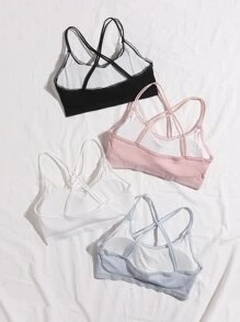 4pack Rib Bra Set - Multicolor - View 2
