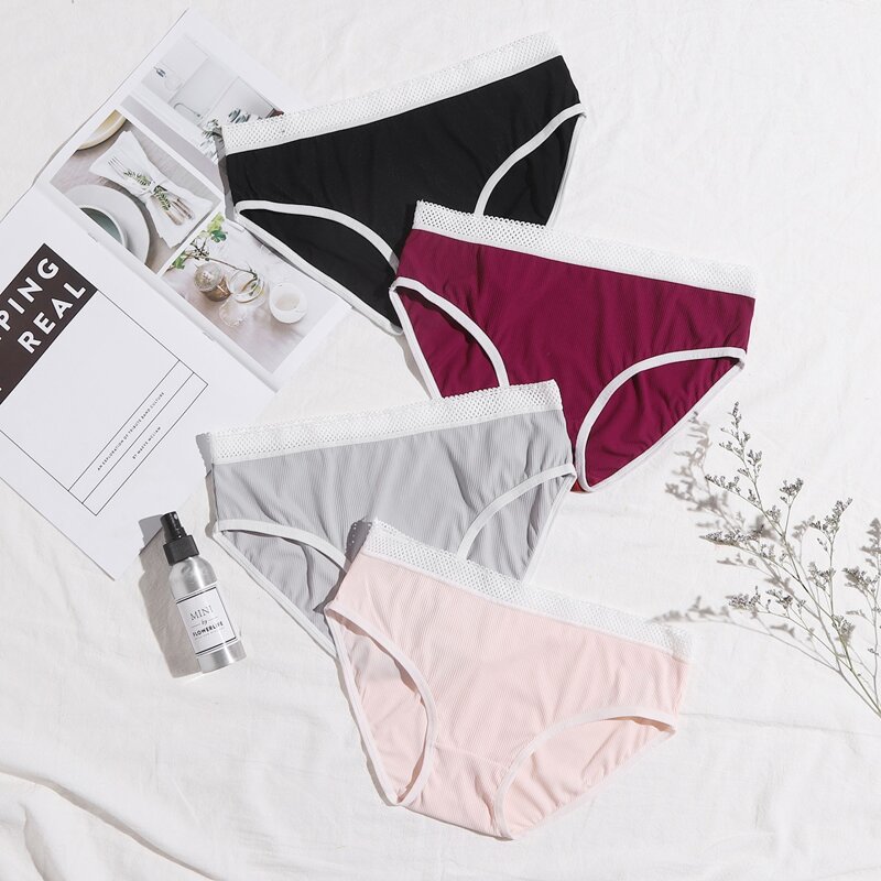 

4pack Rib Panty Set, Multicolor