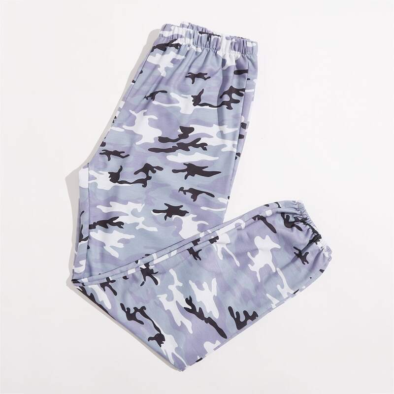 

Camo Print Joggers, Multicolor