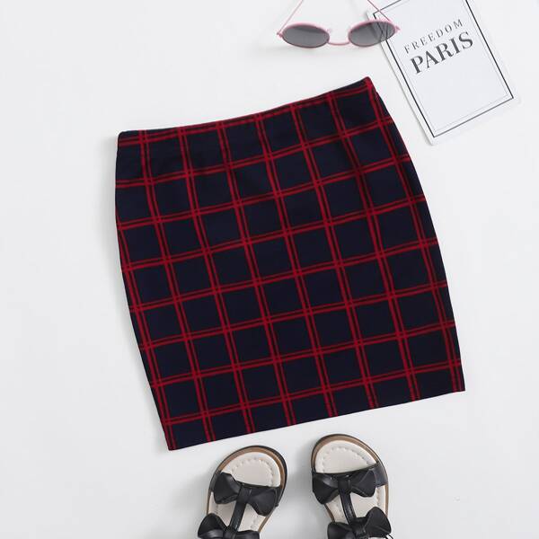

Girls Plaid Skirt, Multicolor