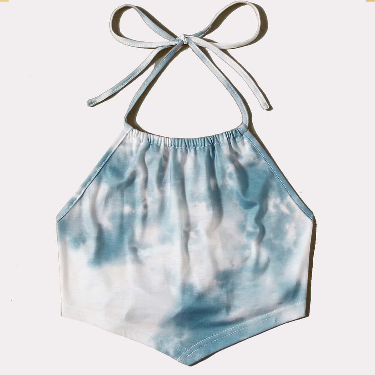 

Tie Dye Bandana Halter Top, Multicolor