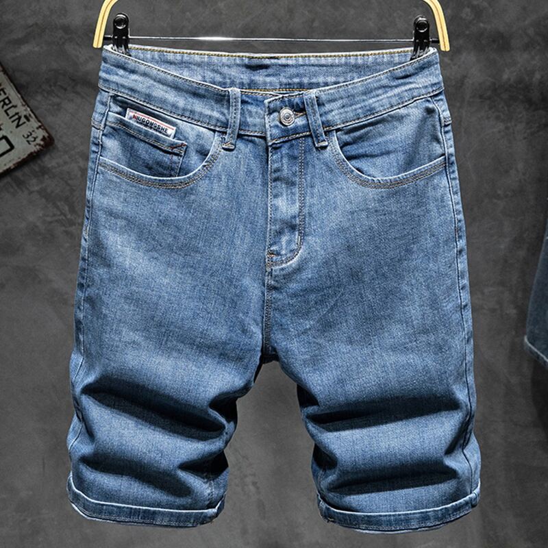 

Guys Zip Fly Solid Denim Shorts, Medium wash
