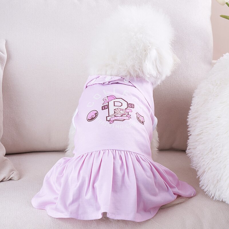 

Baseball Pattern Pet Dress, Pink
