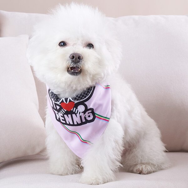 

Tennis Pattern Pet Bandana, Pink