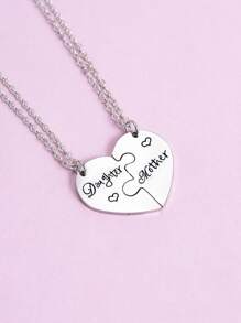 2入組兒童心形吊墜項鍊