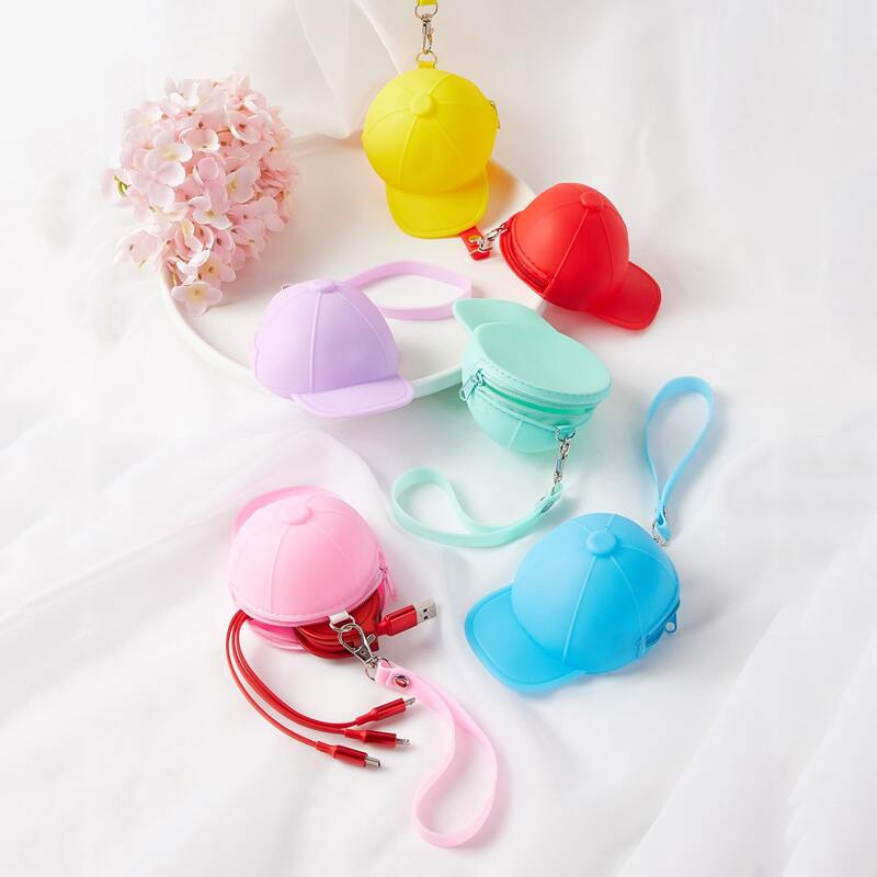 

1pc Random Cap Design Portable Coin Bag, Multicolor
