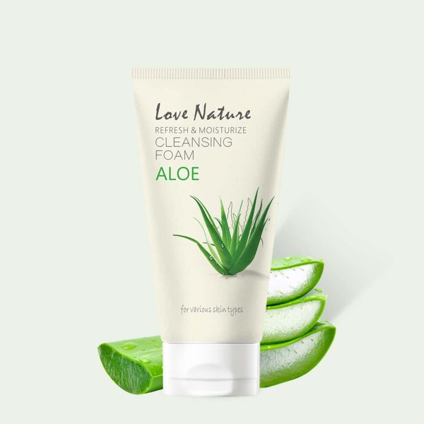 

Aloe Foam Facial Cleanser, White