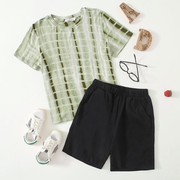 

Boys Tie Dye Tee & Pocket Shorts Set, Multicolor