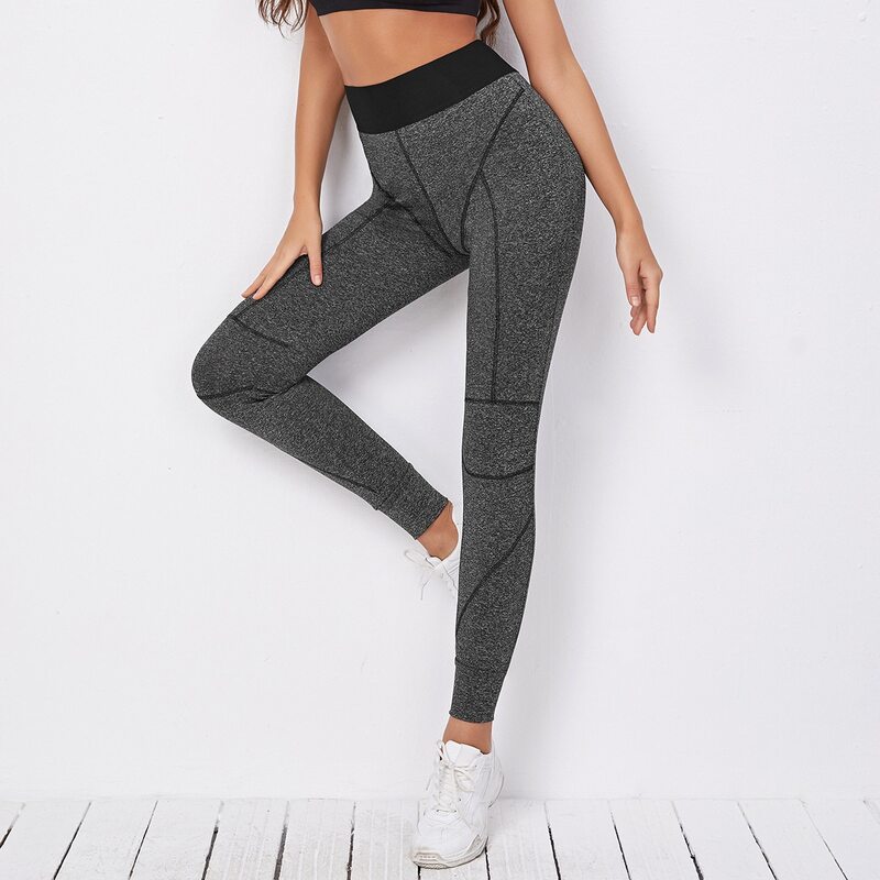 

Stitch Trim Marled Knit Leggings, Dark grey