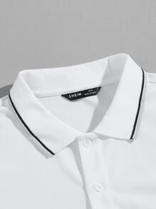 GENTILAND 男士三件装刺绣细节条纹饰边 Polo 衫 - 彩色 - 查看 4