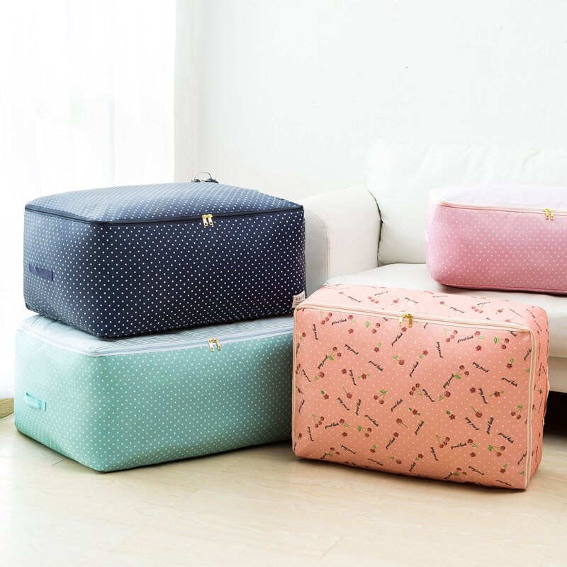

1pc Random Pattern Large Quilt Storage Bag, Multicolor