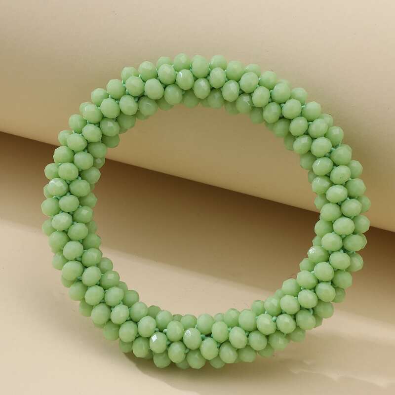 

Crystal Beaded Bracelet, Green