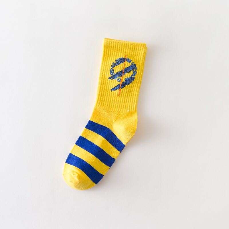 

Guys 1pair Striped Crew Socks, Yellow