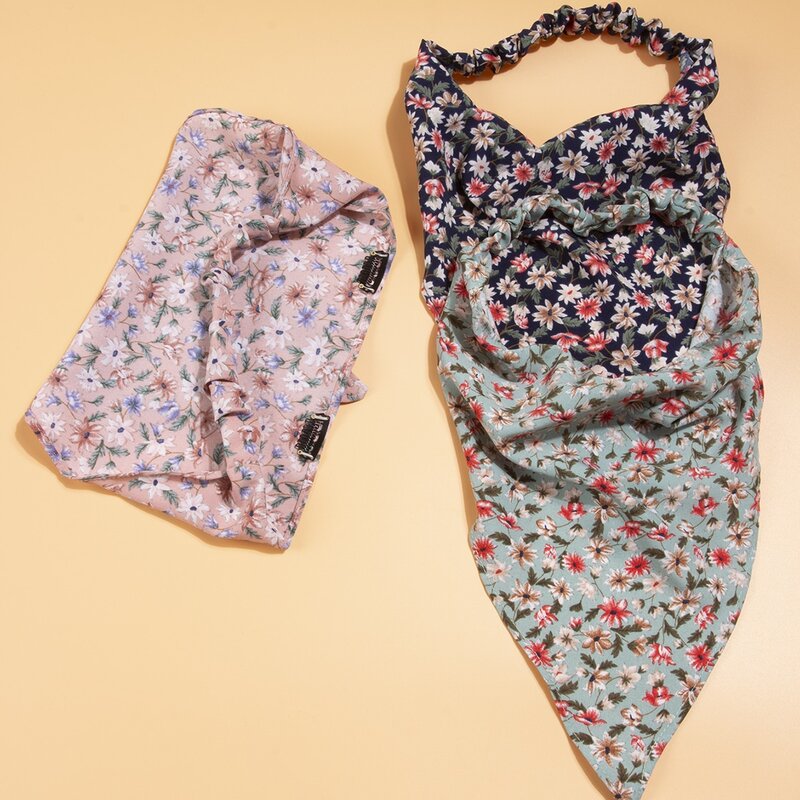 

3pcs Flower Print Hair Band, Multicolor