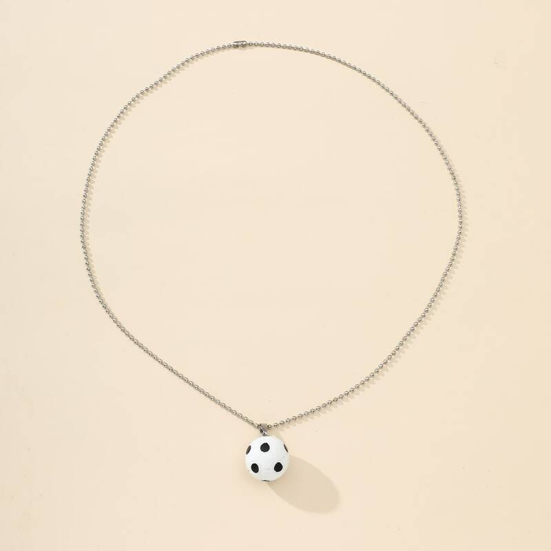 

Ball Pendant Chain Necklace, Silver