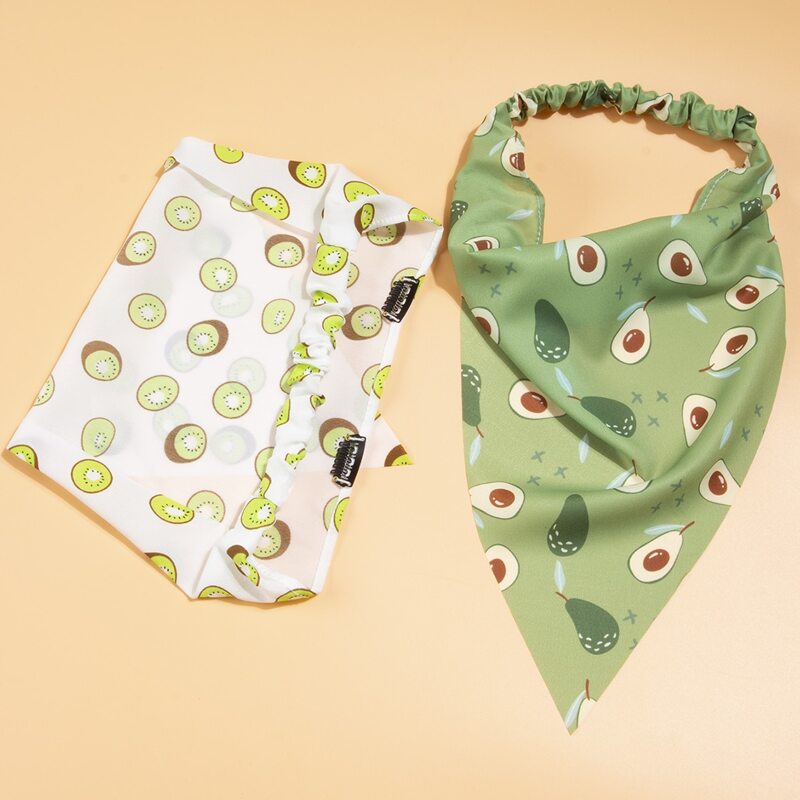 

2pcs Fruit Print Hair Band, Multicolor