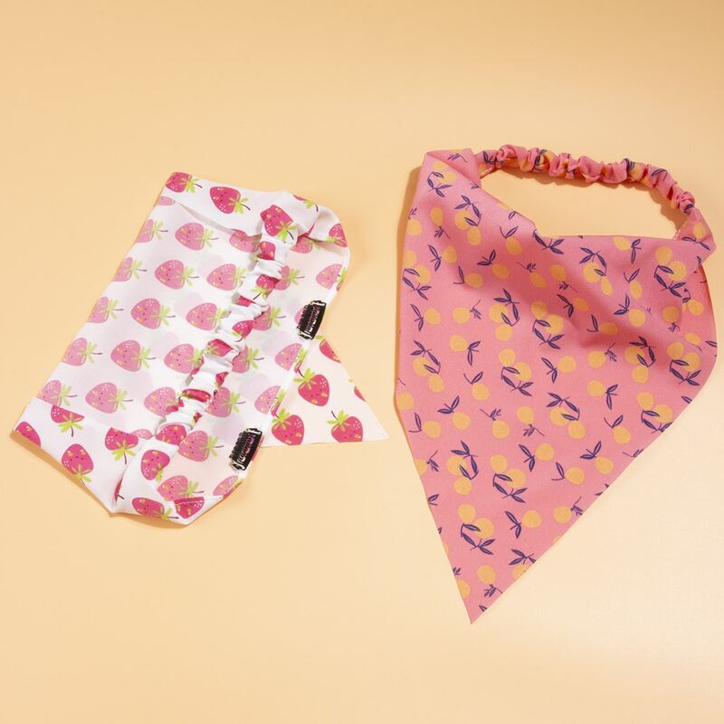 

2pcs Fruit Print Hair Band, Multicolor