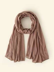 Plain Chiffon Scarf Winter Fall - Camel - View 1