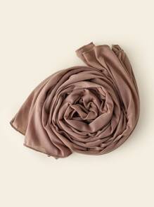 Plain Chiffon Scarf Winter Fall - Camel - View 2